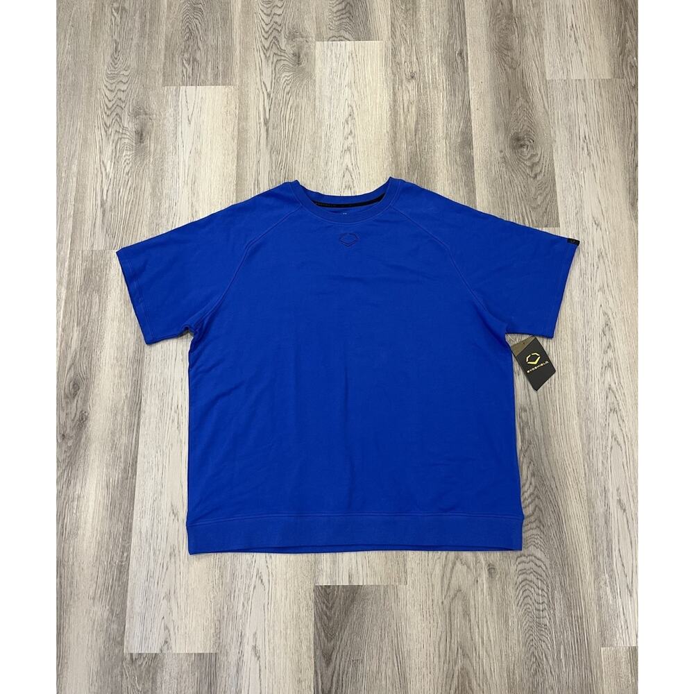 NWT EVOSHIELD Men’s EVO Terry Short Sleeve Sweatshirt Size 3XL Royal Blue